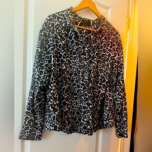 J Crew leopard button down shirt